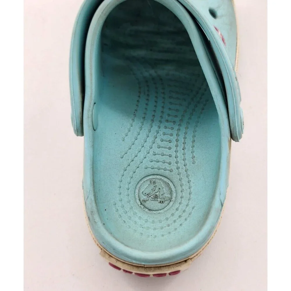 Crocs Kids Crocband ll Slip‎ On Clog Shoes Blue/Pink 11990 Youth Size C10/11